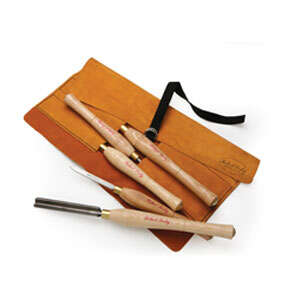 Robert Sorby 5HSTLR Set of 5 Turning Tools in Leather Roll